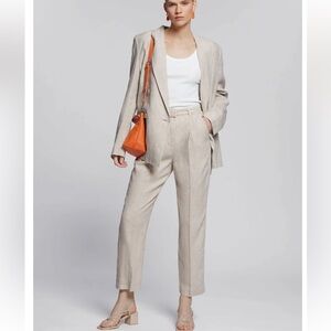 & Other Stories Belted Linen Trousers